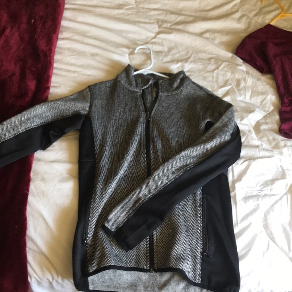 Gray workout jacket